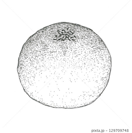 あんぱんの手描きイラスト 129709748