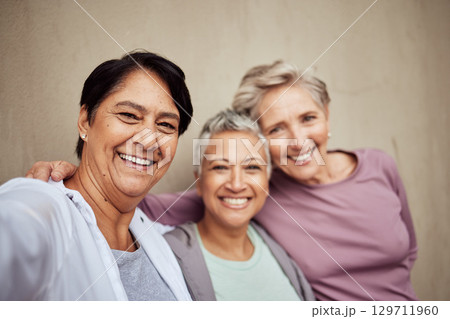 Senior women, selfie and smile for exercise together, fitness workout motivation, training wellness and retirement lifestyle. Elderly friends, sport happiness photo and retired woman cardio body care Senior women, selfie and smile for exercise together, fitness workout motivation, training wellness and retirement lifestyle. Elderly friends, sport happiness photo and retired woman cardio body care 129711960