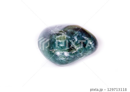 Macro Mineral Stone Jade Brazilian on white background 129713118