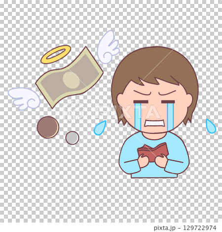 因沒錢而陷入困境的男孩 129722974