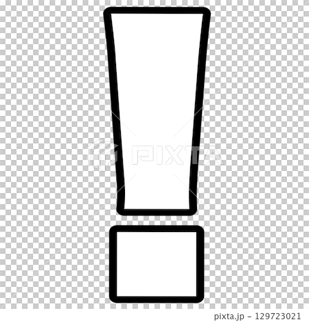 Simple exclamation mark icon illustration of a white exclamation mark Simple exclamation mark icon illustration of a white exclamation mark 129723021