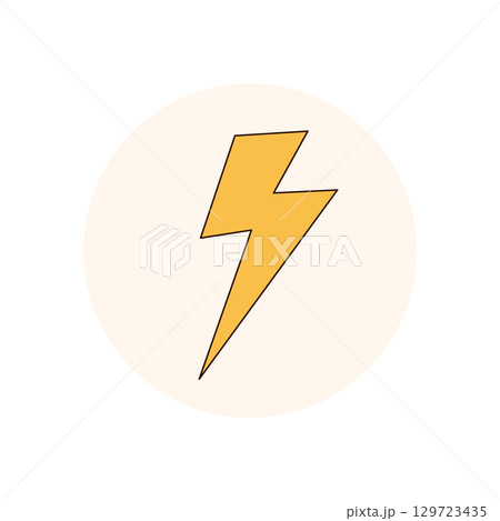 Groovy retro yellow circle sticker label with seal and badge icon. Modern y2k package stamp as a symbol for lid, product branding, and creative packaging concepts. Groovy retro yellow circle sticker label with seal and badge icon. Modern y2k package stamp as a symbol for lid, product branding, and creative packaging concepts. 129723435