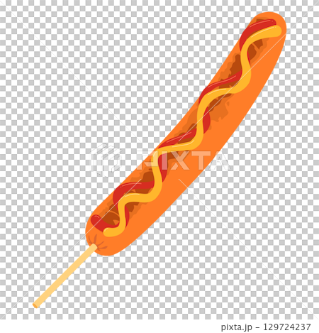 フランクフルトのイラスト  カラー 線なし 129724237
