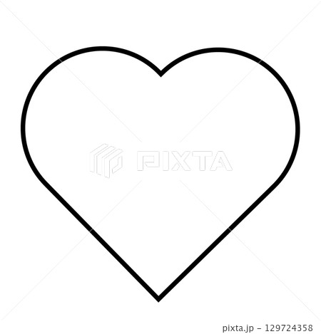 シンプルなハートのアイコン 129724358