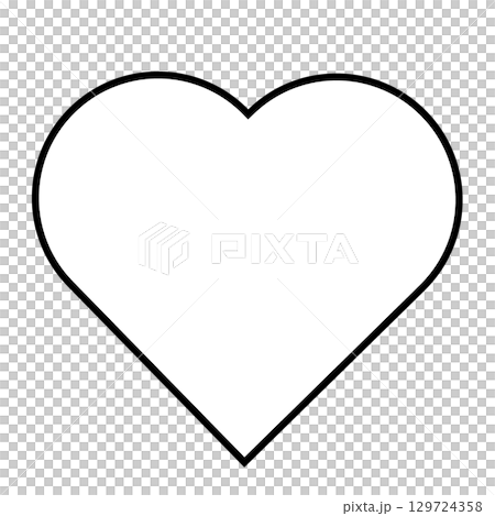 シンプルなハートのアイコン 129724358