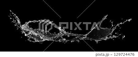水しぶきの背景素材 水しぶきの背景素材 129724476