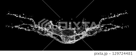 水しぶきの背景素材 水しぶきの背景素材 129724481