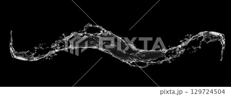 水しぶきの背景素材 129724504