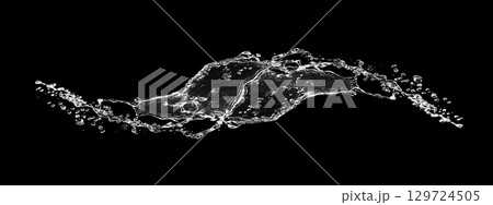 水しぶきの背景素材 水しぶきの背景素材 129724505