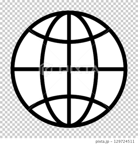 シンプルでかわいい地球のアイコン 129724511