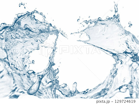 青い水しぶきの背景 青い水しぶきの背景 129724619