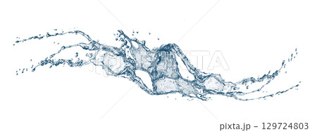 抽象的な青い水しぶき 抽象的な青い水しぶき 129724803