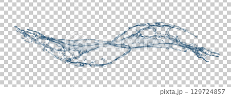 Illustration of abstract blue splashes 129724857