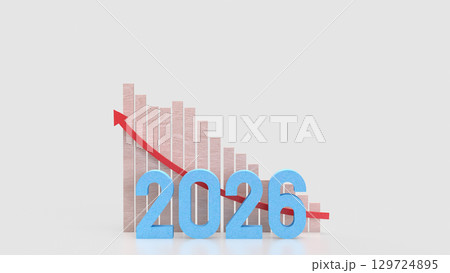 The 2026 for New year or Business Plan concept 3d Rendering. The 2026 for New year or Business Plan concept 3d Rendering. 129724895