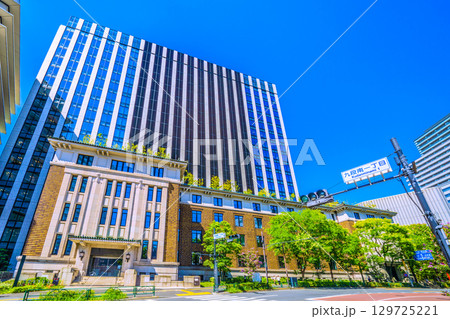 日本の東京都市景観 九段会館テラスなどを望む＝15日 129725221