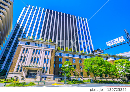 日本の東京都市景観 九段会館テラスなどを望む＝15日 129725223