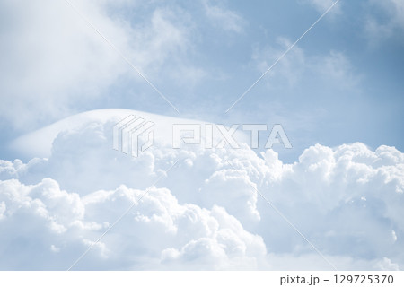 Sky cloudscape with blue sky and white clouds 129725370