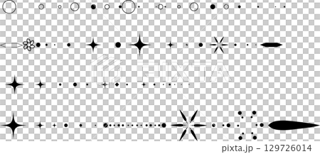 帶有星星、閃光和圓圈的時尚線條材料 帶有星星、閃光和圓圈的時尚線條材料 129726014