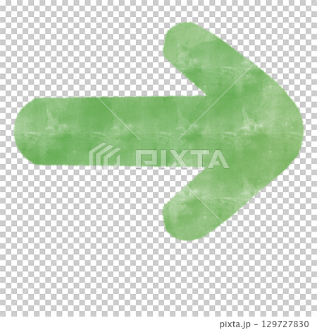 簡單的水彩風格綠色方向箭頭插畫 簡單的水彩風格綠色方向箭頭插畫 129727830