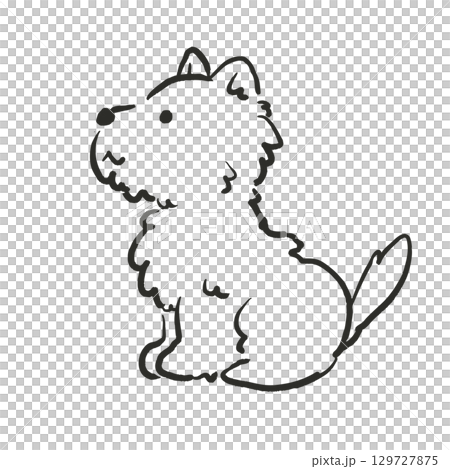 横向きでお座りするホワイトテリアのイラスト 犬のイラスト 横向きでお座りするホワイトテリアのイラスト 犬のイラスト 129727875