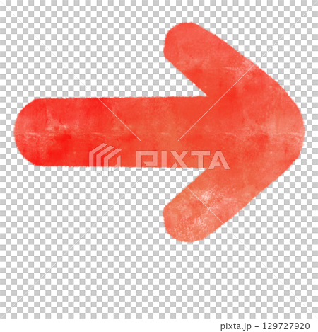 Simple watercolor style red directional arrow illustration Simple watercolor style red directional arrow illustration 129727920