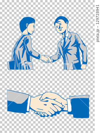 商人握手的插圖素材 商人握手的插圖素材 129728941