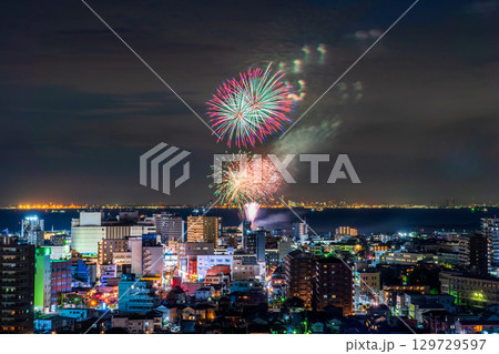 《千葉県》木更津港まつり花火大会 129729597