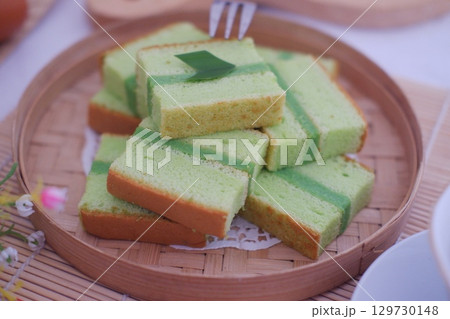 Asian Dessert Pandan Cake  129730148