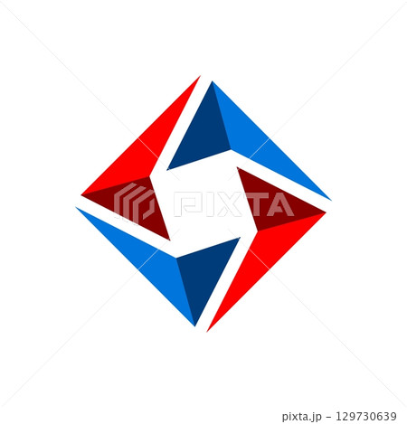 Four Arrows Diamond Shape Logo Template Illustration Design. Vector EPS 10. 129730639
