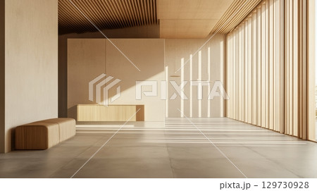 Minimalist Modern Wooden Interior Design 129730928