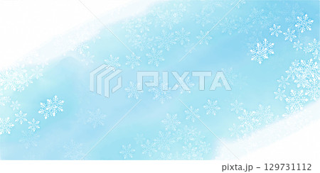 雪　クリスマス　冬　光　背景	 129731112