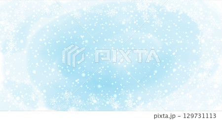 雪　クリスマス　冬　光　背景	 129731113
