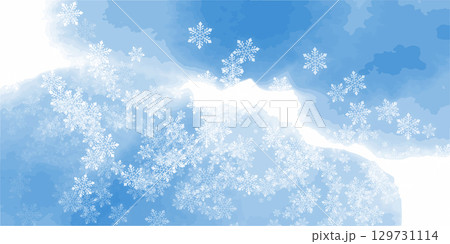 雪　クリスマス　冬　光　背景	 129731114