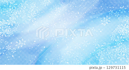 雪　クリスマス　冬　光　背景	 129731115