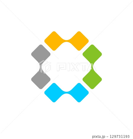Square Tile Ornamental Logo Template Illustration Design. Vector EPS 10. Square Tile Ornamental Logo Template Illustration Design. Vector EPS 10. 129731193