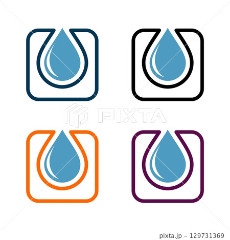 Drop Water Plumbing Logo Template Illustration Design. Vector EPS 10. Drop Water Plumbing Logo Template Illustration Design. Vector EPS 10. 129731369