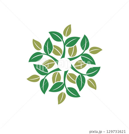 Green Leaves vector Logo Template Illustration Design. Vector EPS 10. 129731621