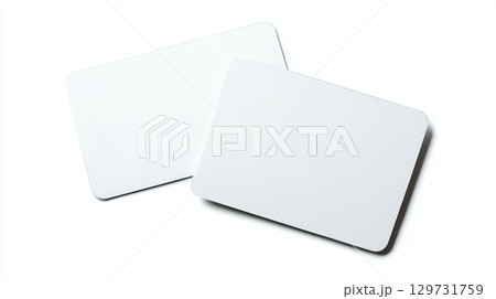 Blank White Plastic Cards 129731759
