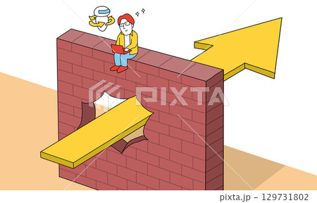 DX・RPAによるブレークスルー　IT活用でビジネスを自動化のその先に進めるイメージ 129731802