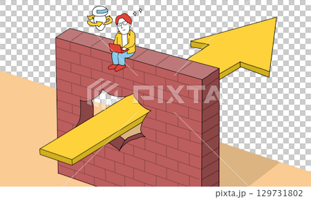 DX・RPAによるブレークスルー　IT活用でビジネスを自動化のその先に進めるイメージ 129731802