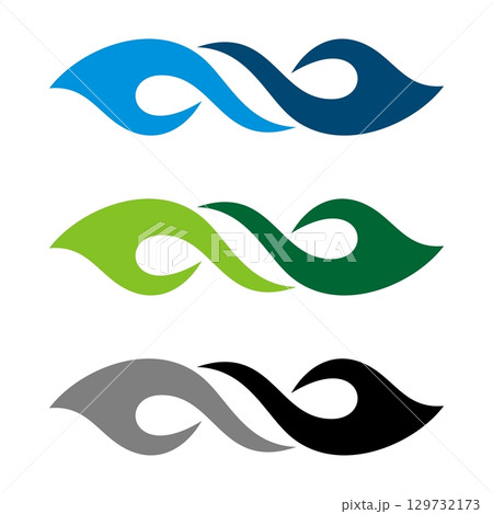 Infinity Wave vector Logo Template Illustration...のイラスト素材 [129732173 ...