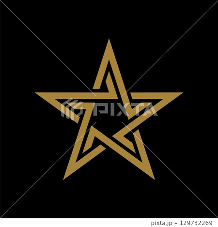 Gold Star vector Logo Template Illustration Design. Vector EPS 10. 129732269