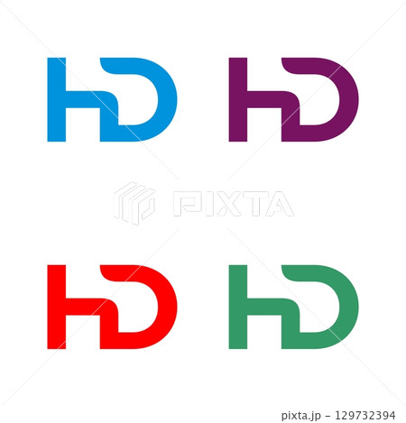 H D Letter Vector Illustration Design. Vector EPS 10. 129732394