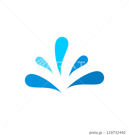 Blue water splash logo template Illustration Design. Vector EPS 129732492