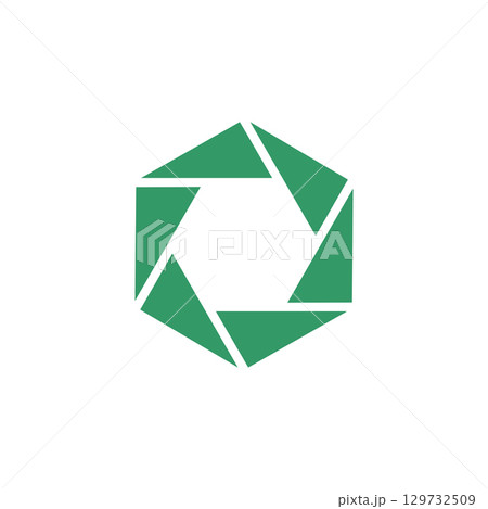 Diaphragm lens photography vector Logo Template Illustration 129732509
