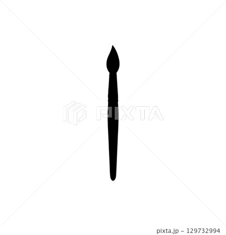 paint brush silhouette art tool for painting drawing and design 129732994