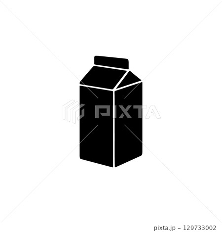 milk carton silhouette icon for beverage packaging and dairy themes milk carton silhouette icon for beverage packaging and dairy themes 129733002