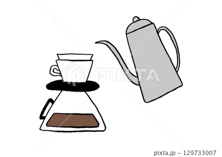 コーヒーサーバーとコーヒーケトル 129733007