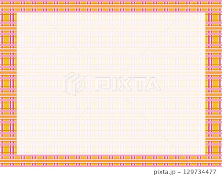 フレーム　格子模様　ホワイトスペース 129734477