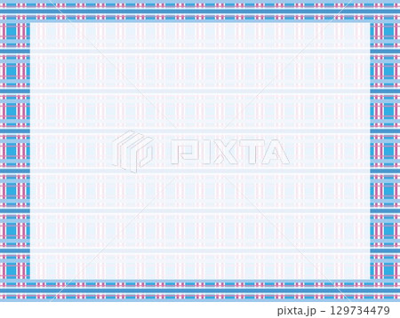 フレーム　格子模様　ホワイトスペース 129734479